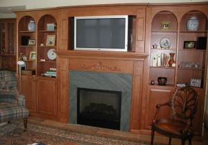 Custom built-in wall cabinetry